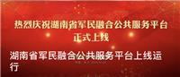 湖南省軍民融合公共服務(wù)平臺(tái)上線運(yùn)行